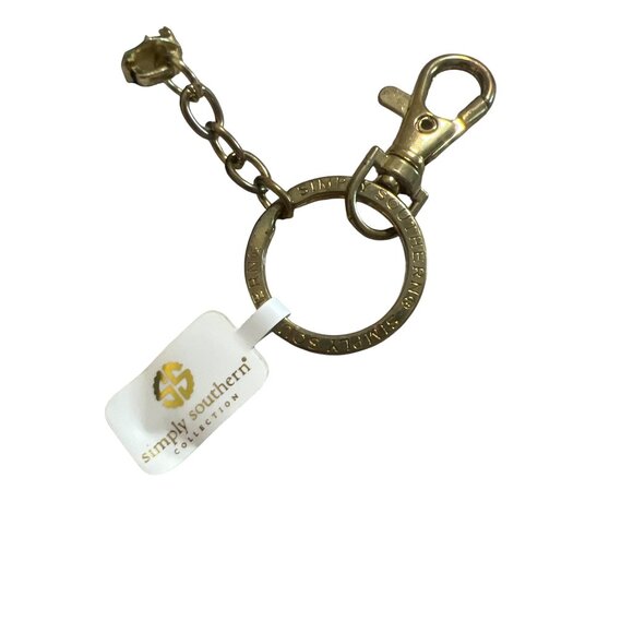 Simply Southern Believe Own Magic Unicorn Keychain Pouch Pastel Rainbow NWT - Picture 5 of 5